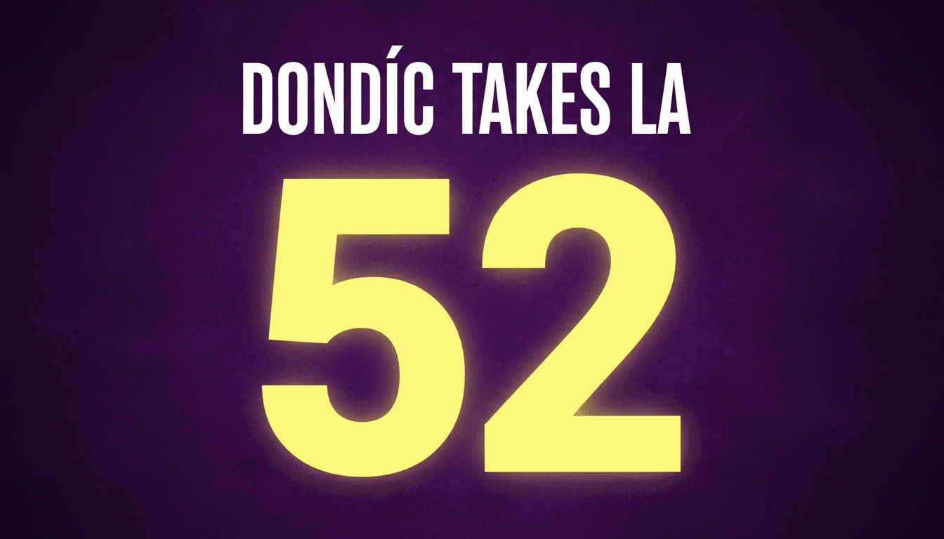 Luka Doncic in his Los Angeles Lakers uniform during a regular season NBA game against the Utah Jazz