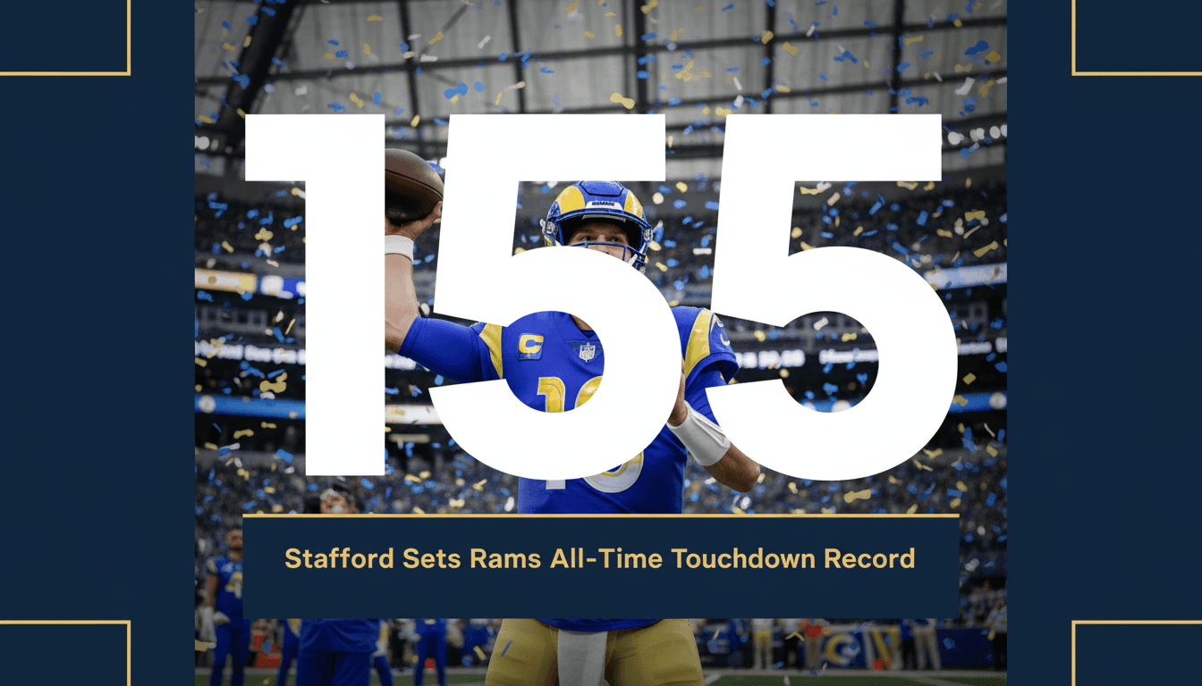 Minimalist scoreboard graphic showing the Los Angeles Rams defeating the Las Vegas Raiders 35-21 at Allegiant Stadium.