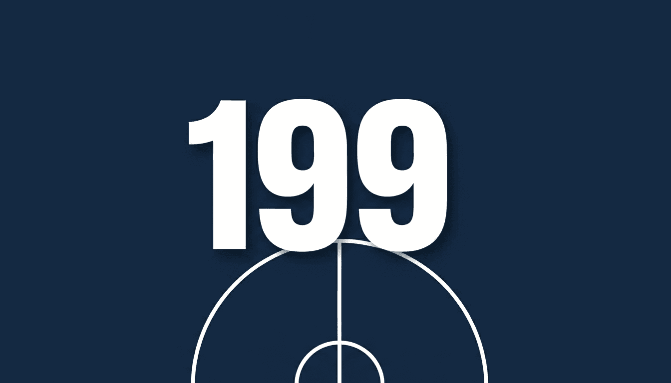 Bold typographic graphic highlighting 199 career triple-doubles for Nikola Jokić after Denver Nuggets win