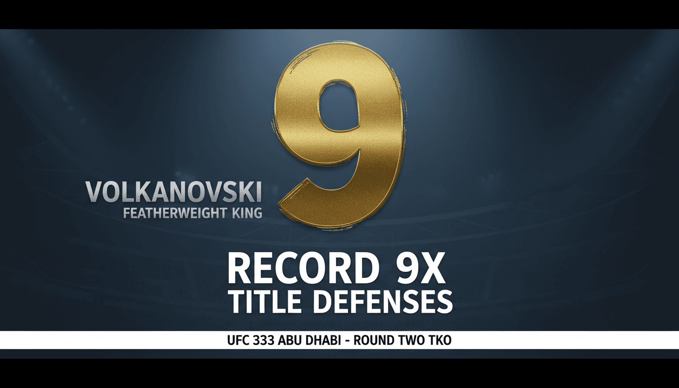 Alexander Volkanovski secures victory at UFC 333 inside the Octagon at Etihad Arena in Abu Dhabi