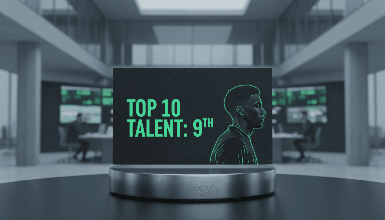 Ibrahim Mazza graphic displaying his ninth-place ranking in the 2026 Kopa Trophy awards.