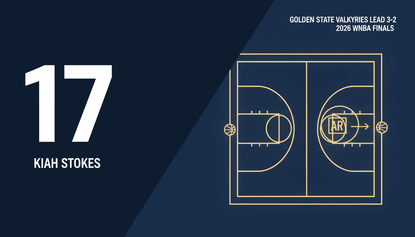 Golden State Valkyries center Kiah Stokes contesting a shot in the paint during the 2026 WNBA Finals