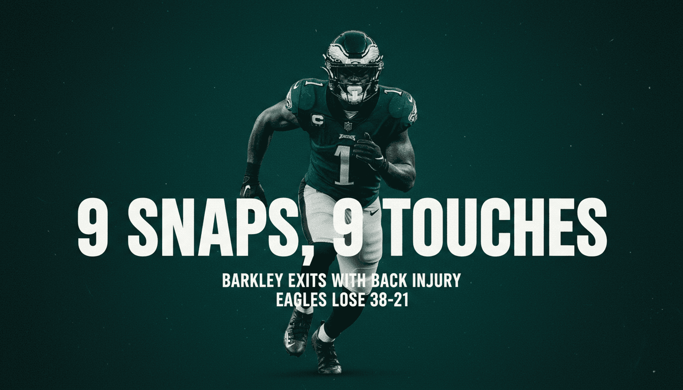 Philadelphia Eagles running back Saquon Barkley on the field during the game against Dallas Cowboys