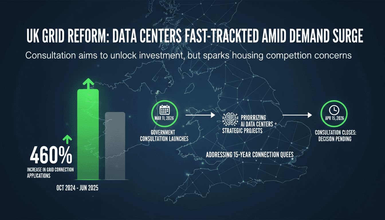 UK government proposes prioritizing grid access for data centers