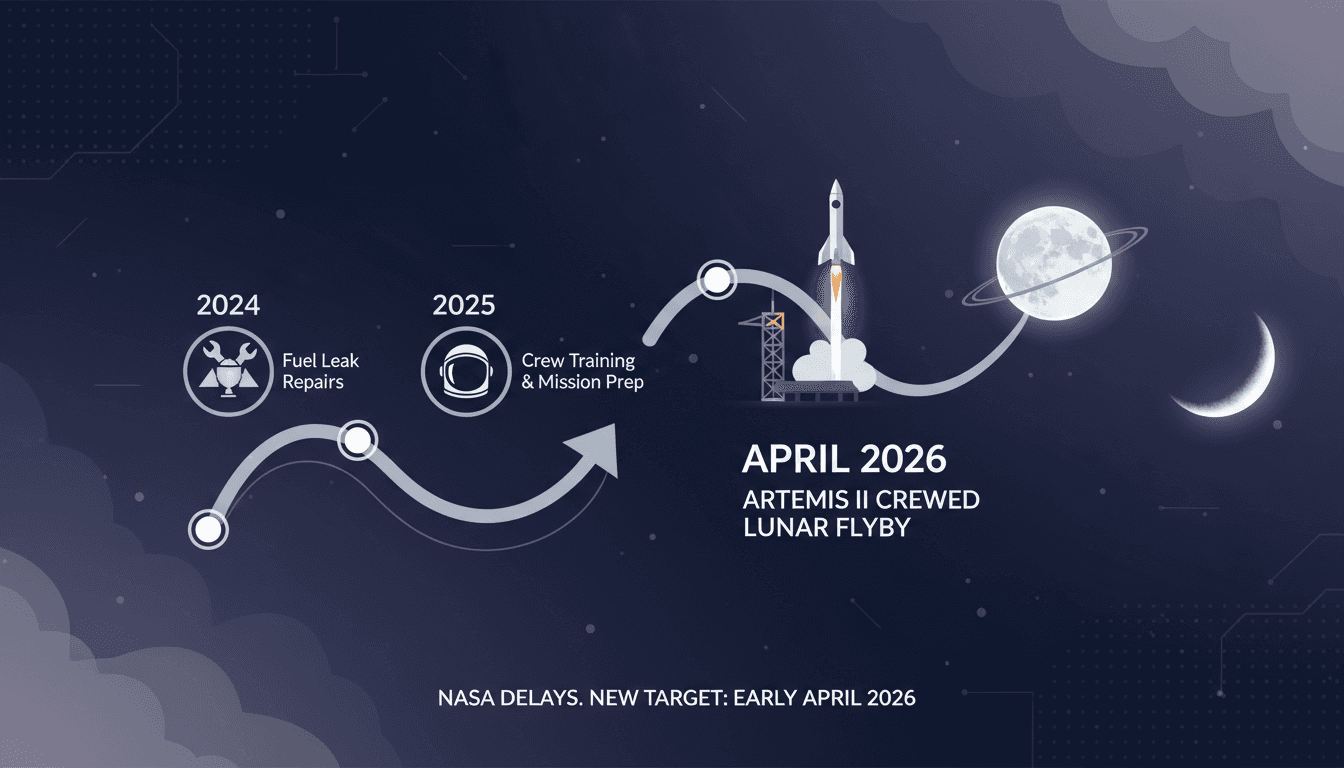 NASA's Artemis II Mission Scheduled for April 2026 Crewed Lunar Flyby