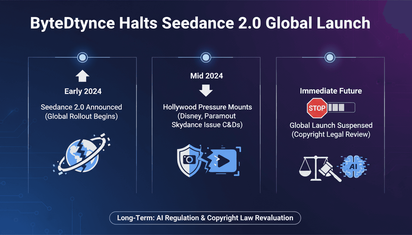 ByteDance Halts Global Launch of Seedance 2.0 AI Tool Due to Copyright Issues