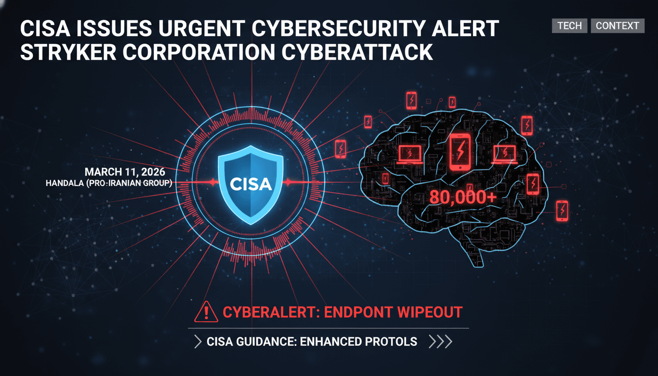 CISA Issues Urgent Cybersecurity Alert After Stryker Corporation Cyberattack