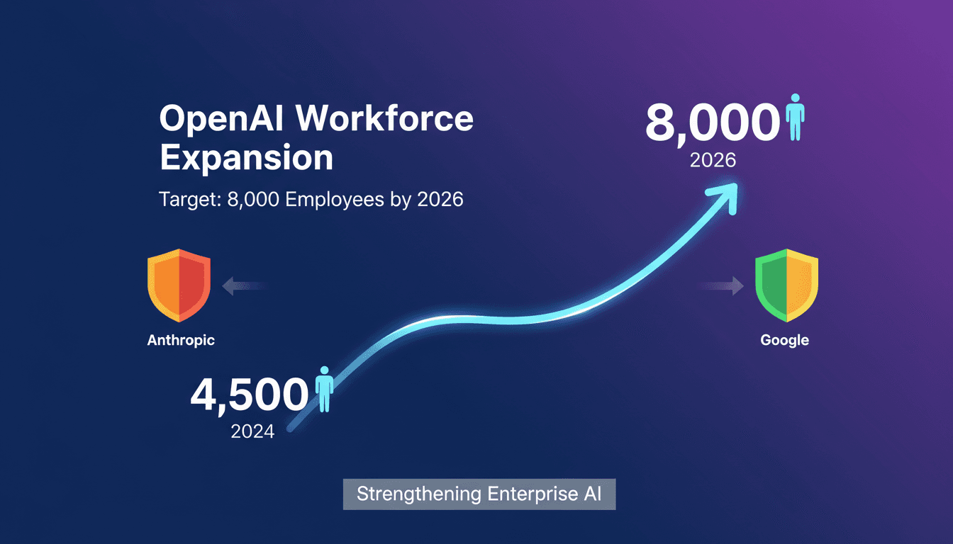 OpenAI to Expand Workforce to 8,000 Employees by End of 2026