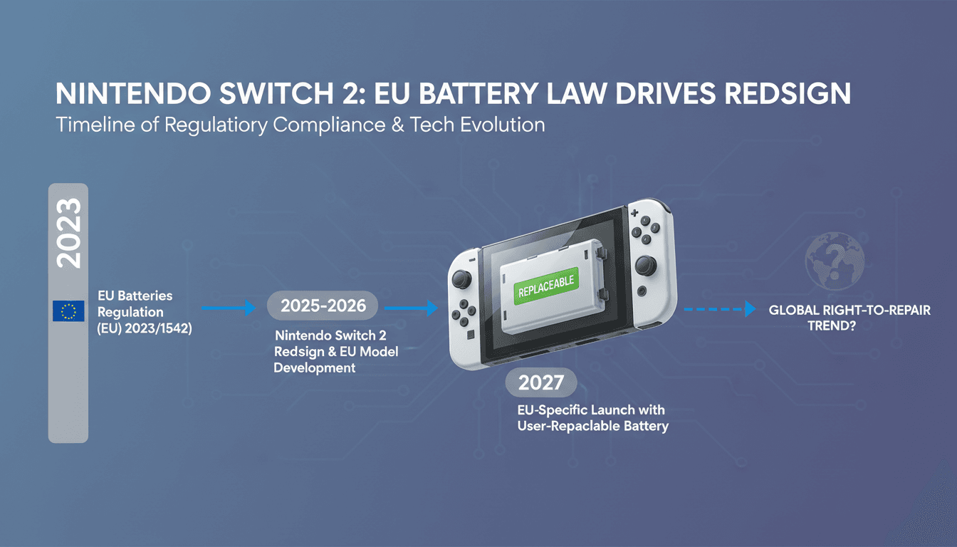 Nintendo Creates EU-Specific Switch 2 Model with User-Replaceable Battery for Regulatory Compliance