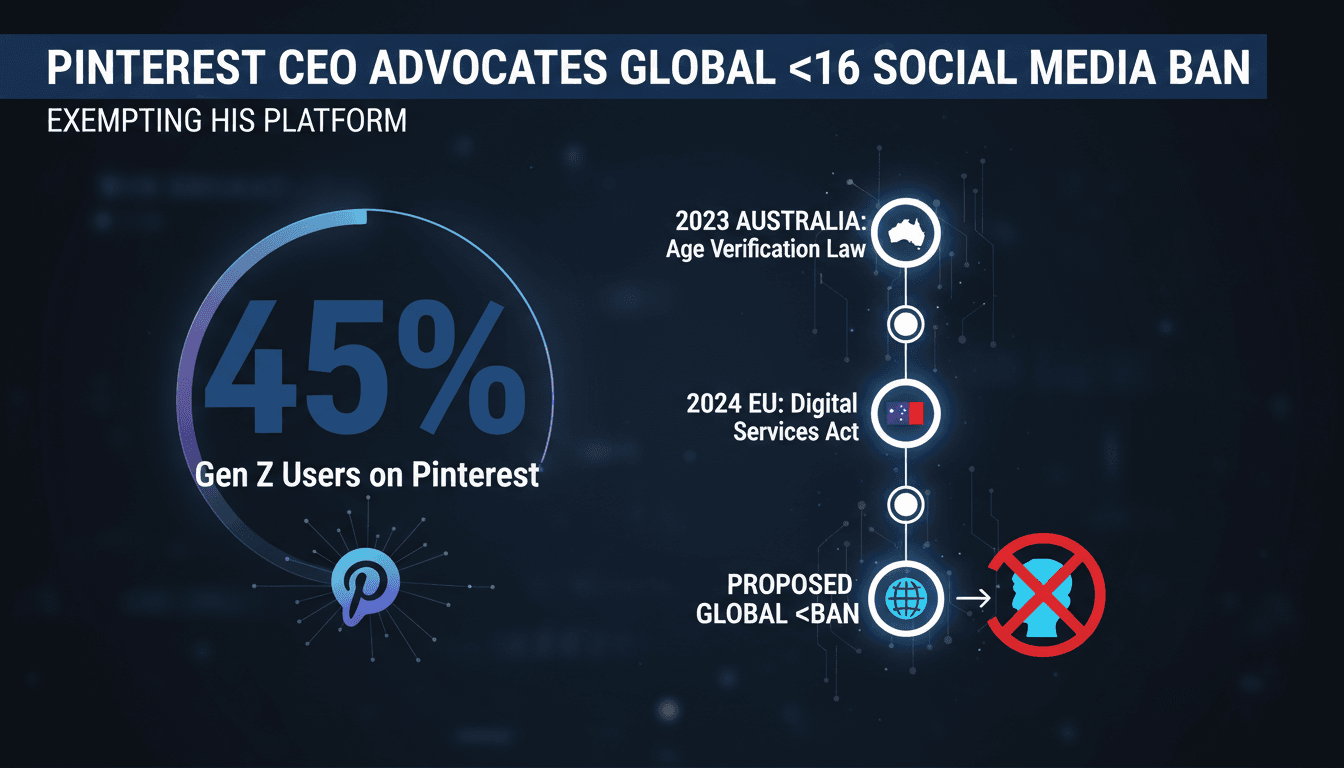 Pinterest CEO Advocates Global Social Media Ban for Users Under 16 Exempting His Platform