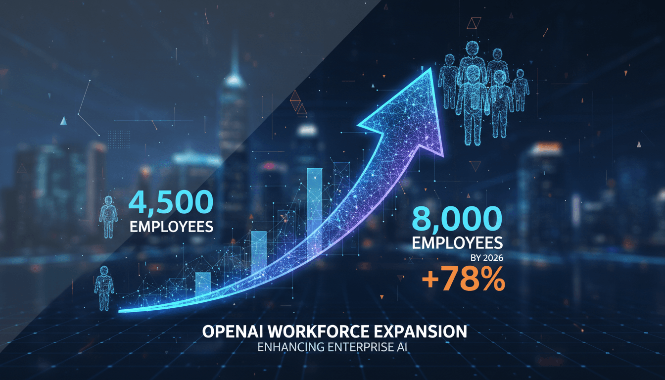 OpenAI to Expand Workforce to 8,000 by 2026 to Enhance Enterprise AI Capabilities