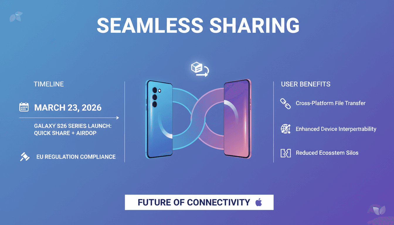 Samsung Launches AirDrop Support for Galaxy S26 Series Enhancing Cross-Platform File Sharing