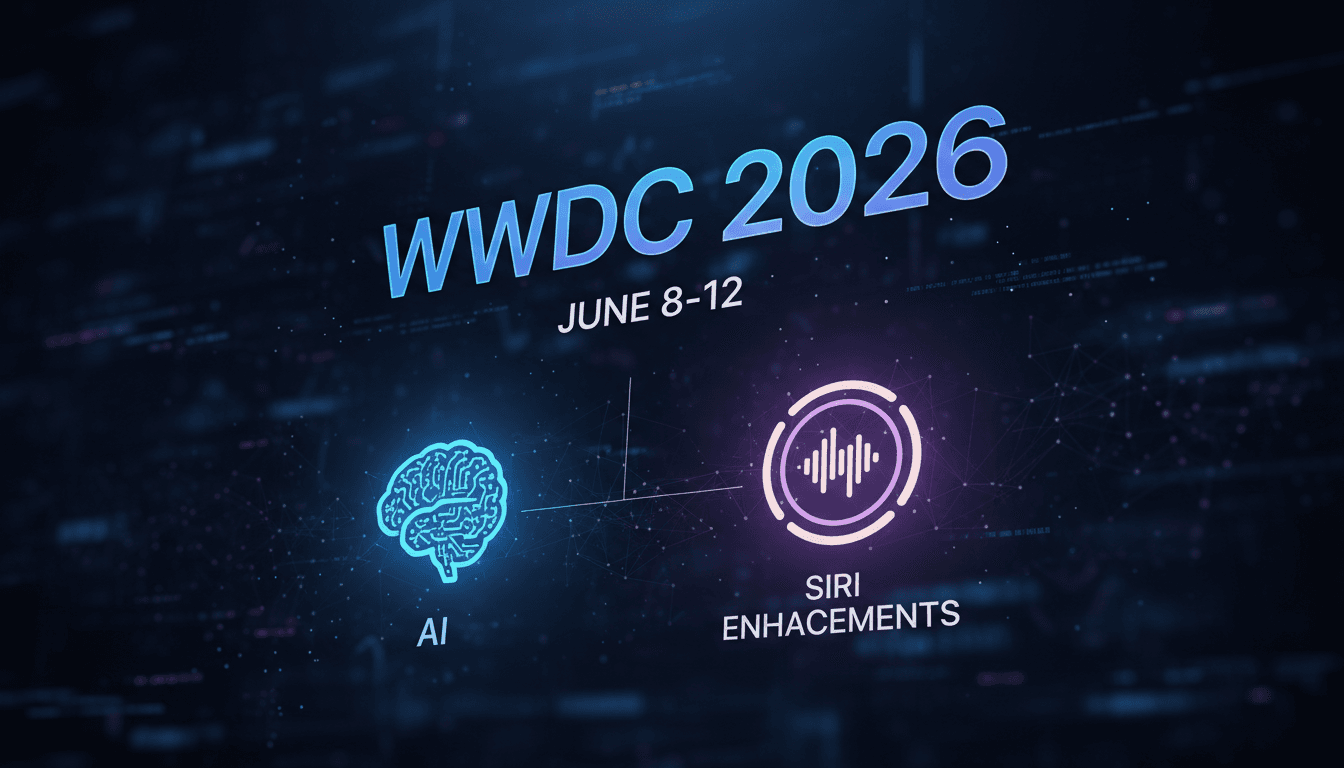Apple Schedules WWDC 2026 for June 8–12 with Emphasis on AI and Siri Enhancements