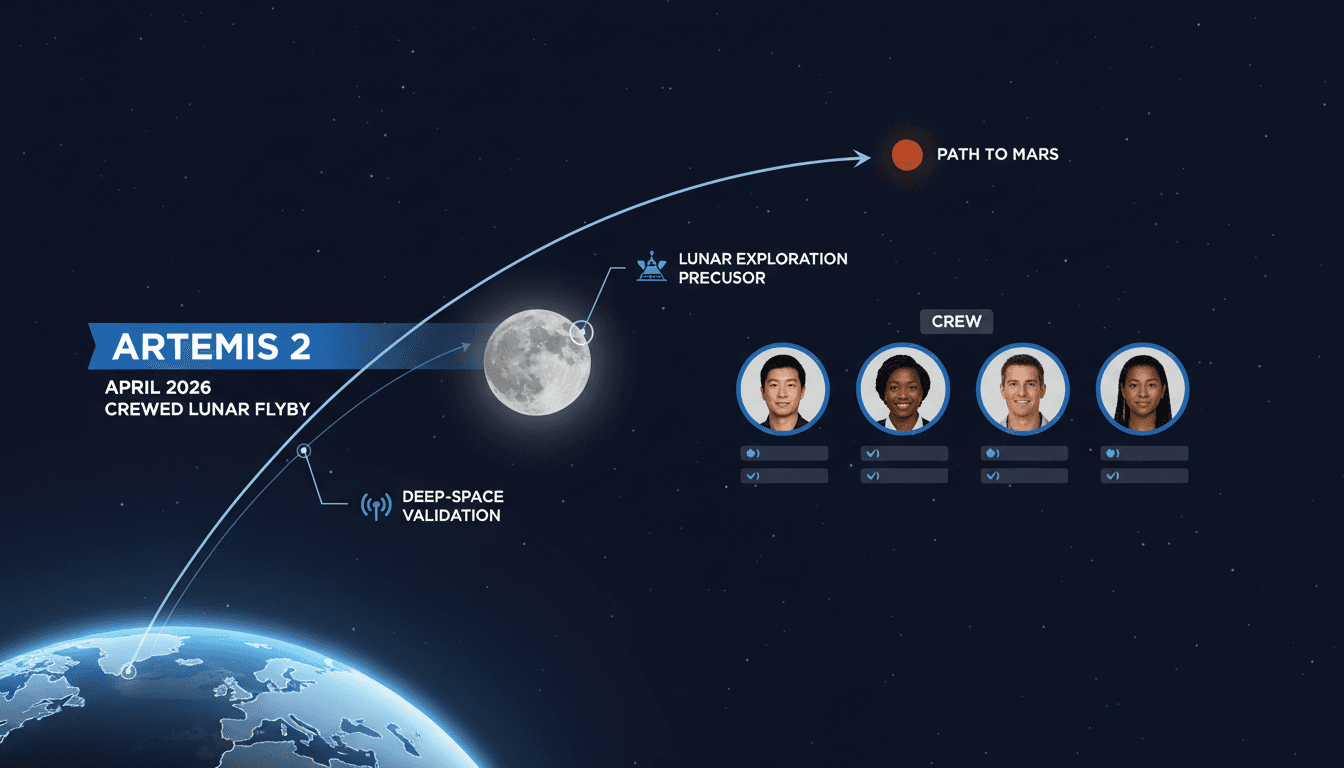NASA Schedules Artemis 2 Crewed Lunar Flyby for April 2026