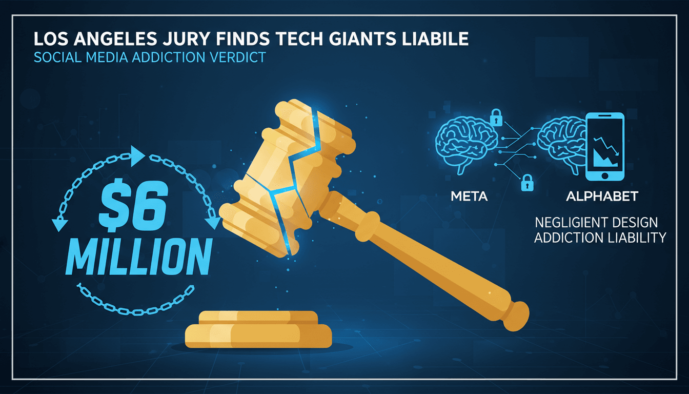 Los Angeles Jury Finds Meta and Alphabet Liable for Negligent Product Design in Social Media Addiction Case