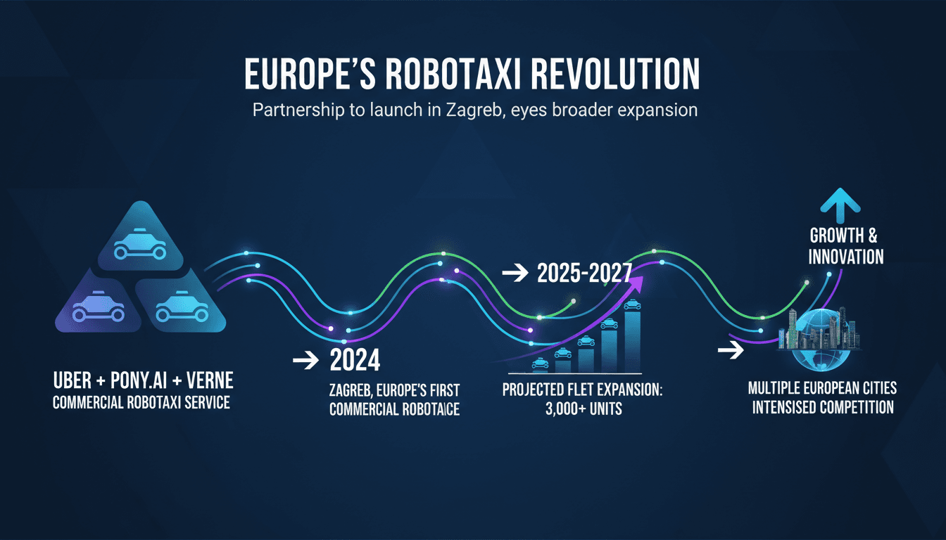 Uber, Pony.ai, and Verne Launch Europe's First Commercial Robotaxi Service in Zagreb