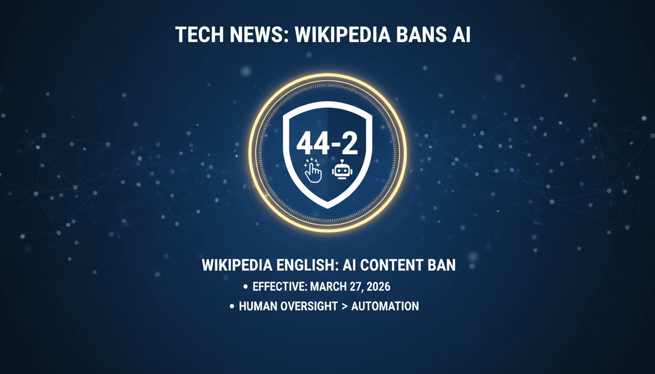 Wikipedia Prohibits AI-Generated Content in English Edition