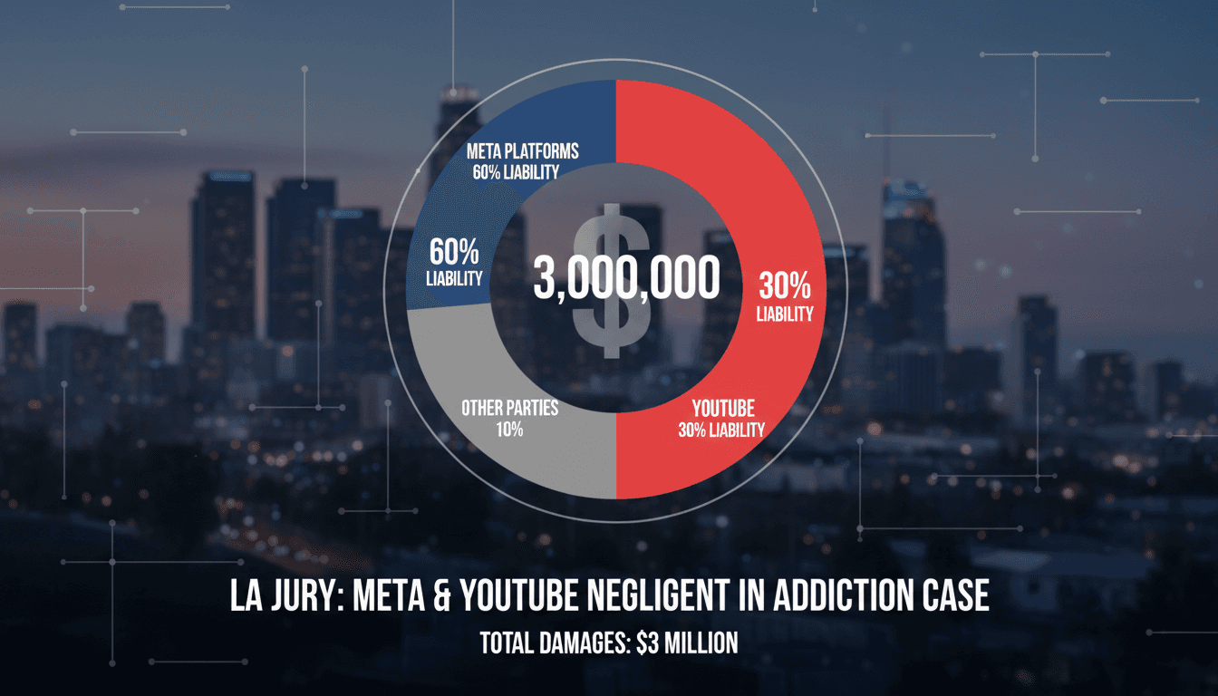 Los Angeles Jury Holds Meta and YouTube Liable for Negligent Design in Social Media Addiction Case