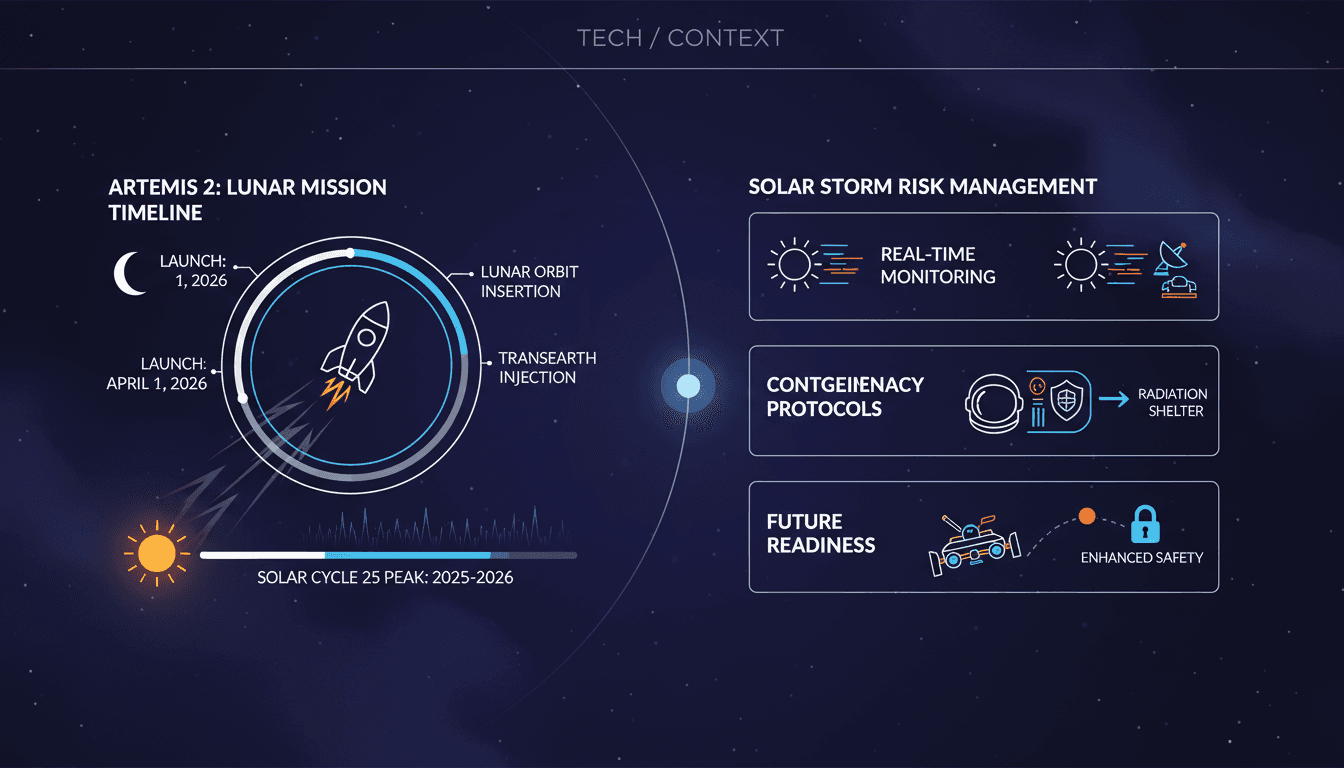 NASA prepares for potential solar storm risks during Artemis 2 lunar mission