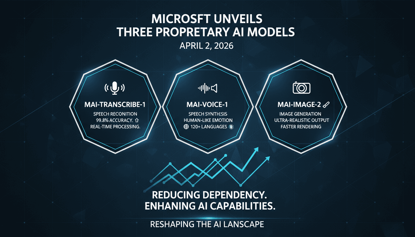 Microsoft Unveils Three Proprietary AI Models for Speech and Image Processing
