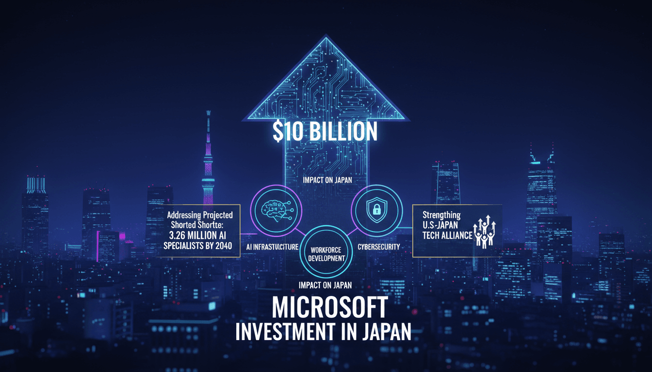 Microsoft Invests $10 Billion in Japan's AI and Cybersecurity Infrastructure