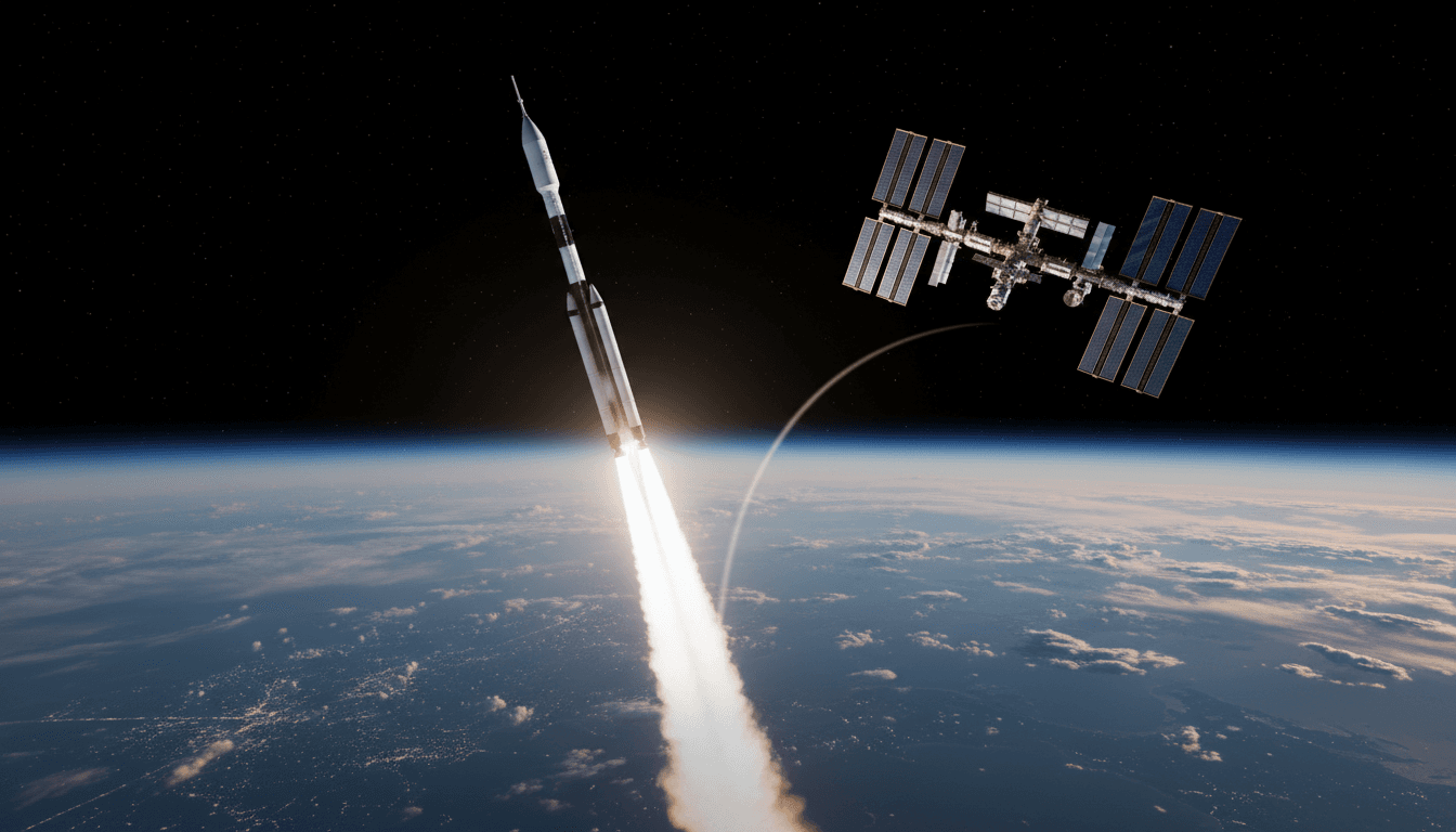 Artemis II Launch Observed from International Space Station by Expedition 74 Crew