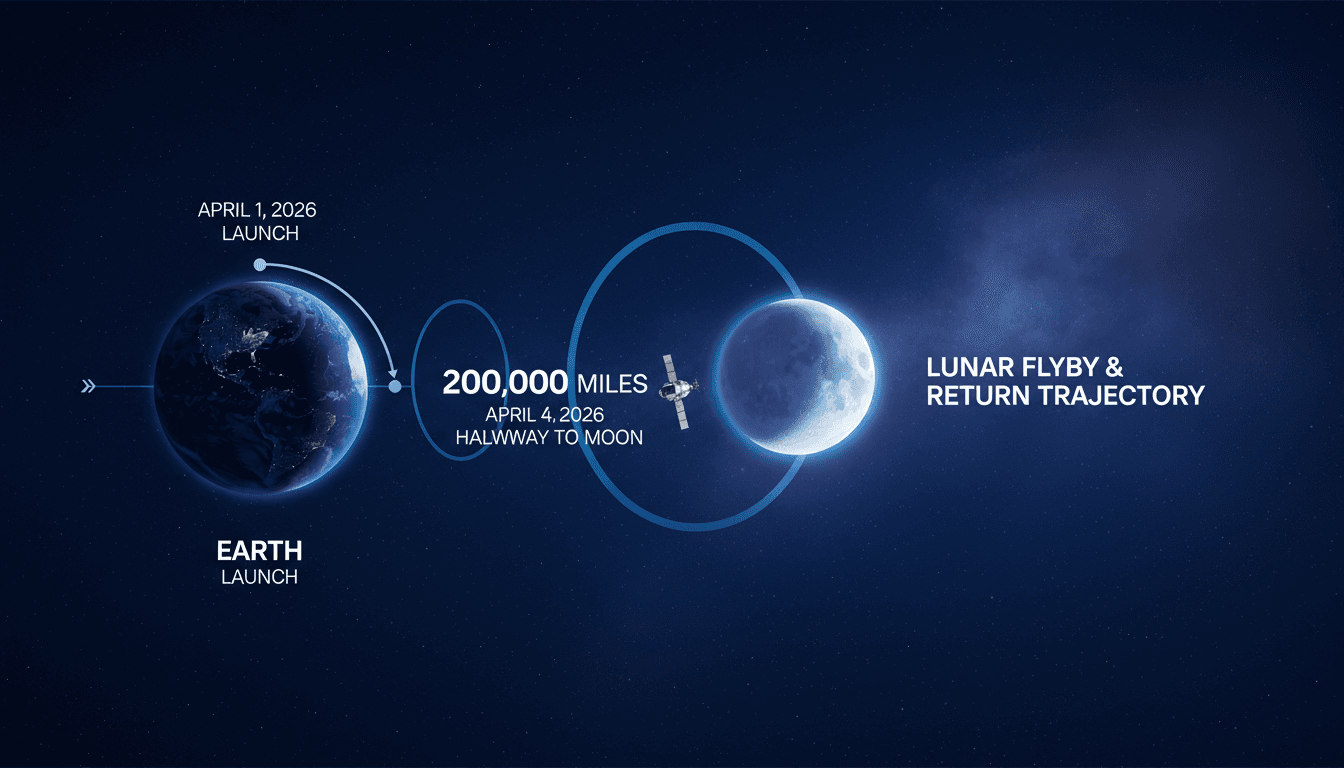 NASA's Artemis II Crew Surpasses Halfway Point to Moon in Historic Lunar Flyby