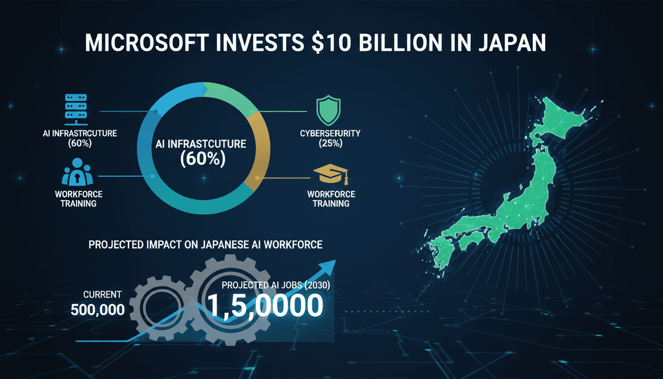 Microsoft Invests $10 Billion in Japan for AI Infrastructure Expansion