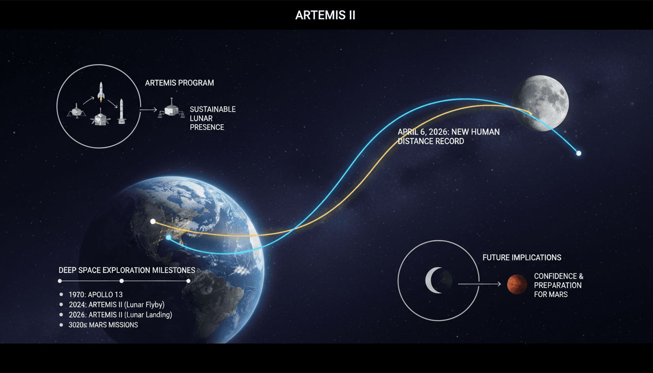 Artemis II Crew Sets New Record for Human Distance from Earth During Lunar Flyby