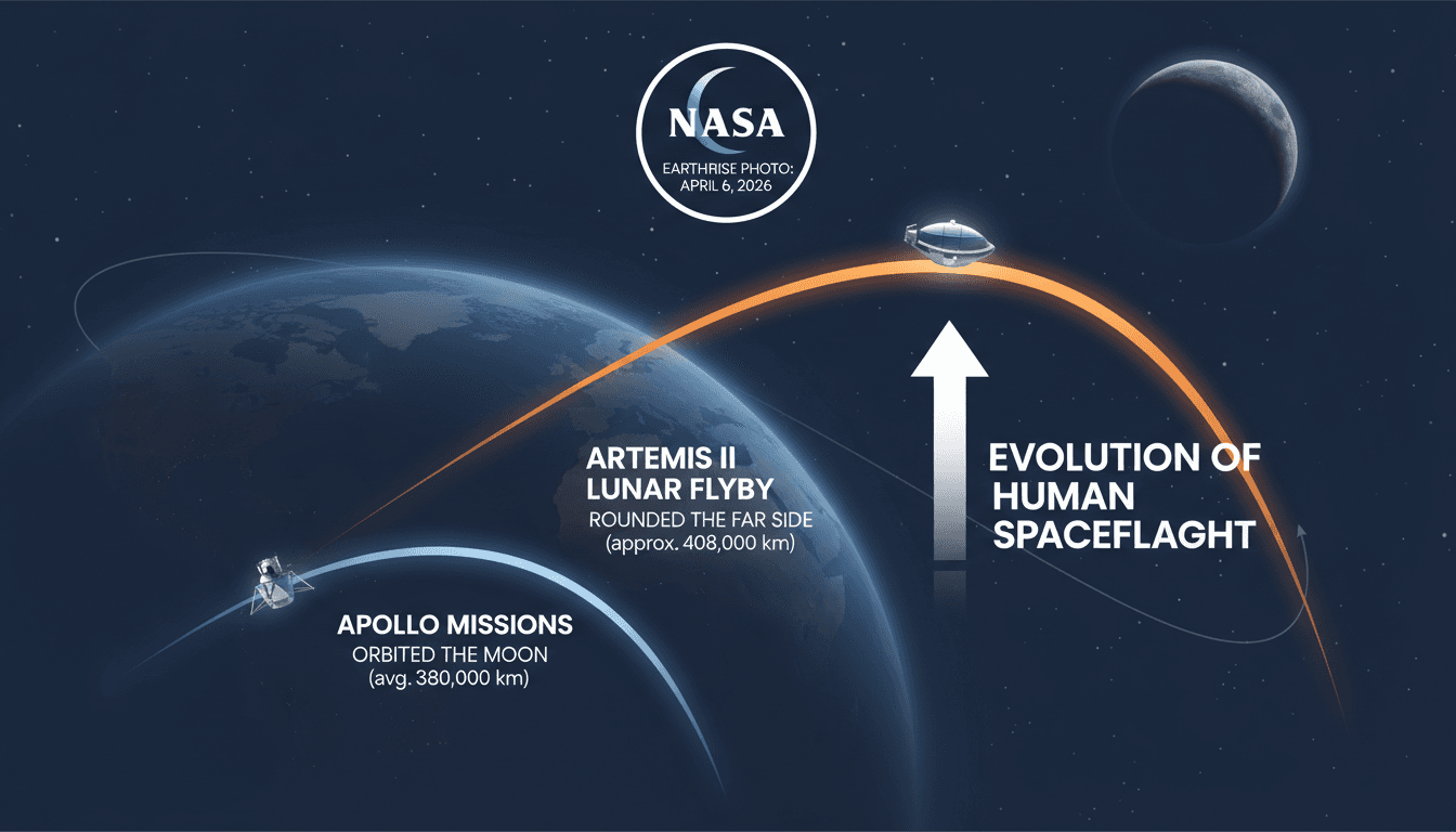 NASA Publishes Earthrise Photograph from Artemis II Lunar Flyby