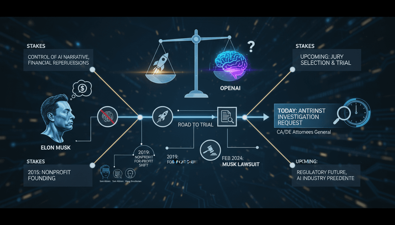 OpenAI Requests Investigation into Elon Musk for Anti-Competitive Conduct Ahead of Trial
