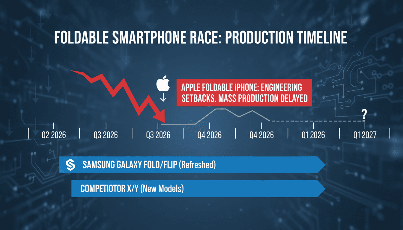 Apple Shares Drop Following Foldable iPhone Engineering Setbacks