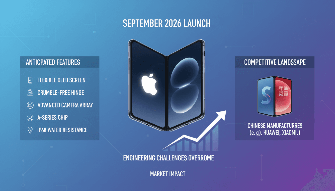 Apple's foldable iPhone set for September 2026 launch amid engineering challenges