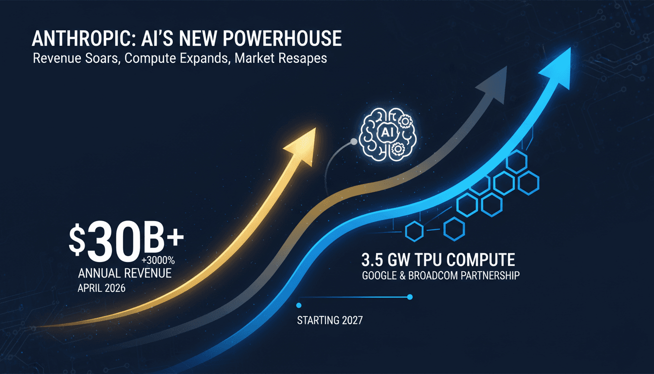 Anthropic Surpasses $30 Billion Annual Revenue and Expands TPU Compute Partnership with Google and Broadcom