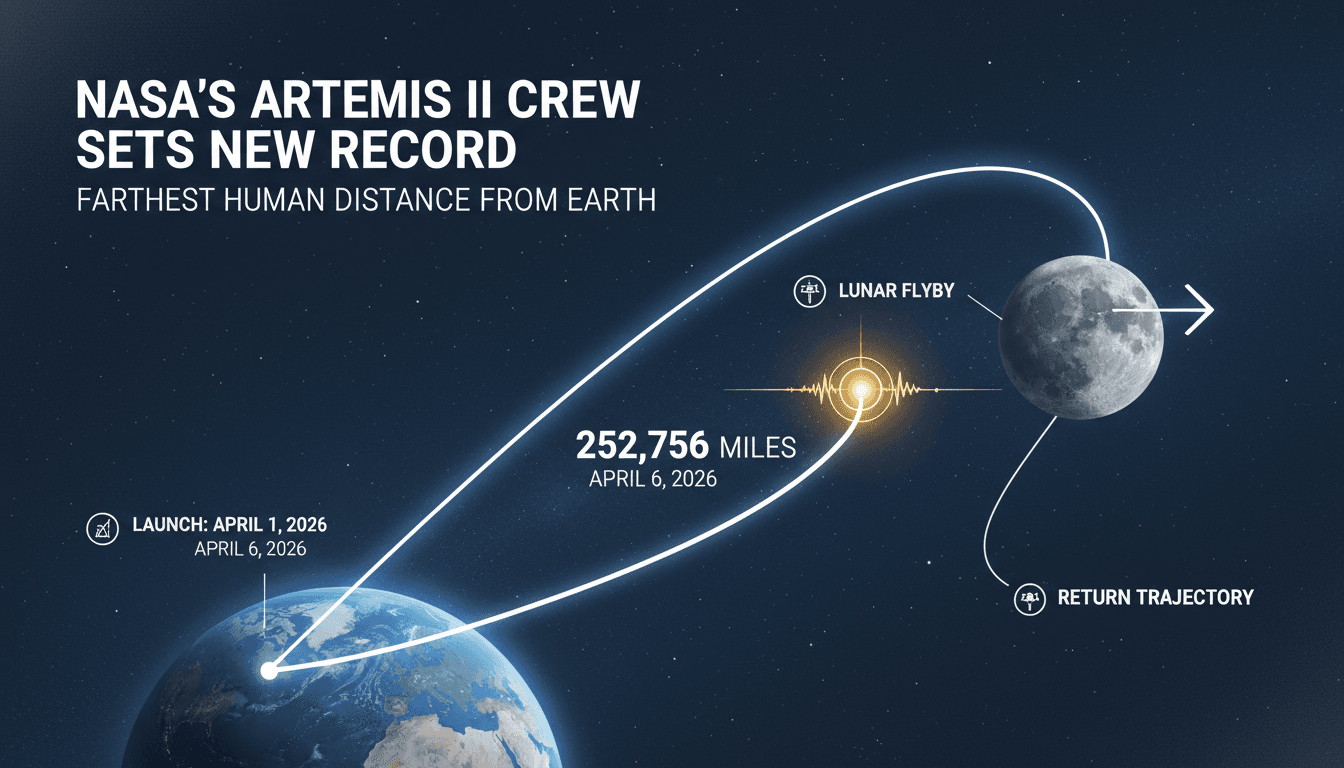 NASA's Artemis II Crew Sets New Record for Farthest Human Distance from Earth