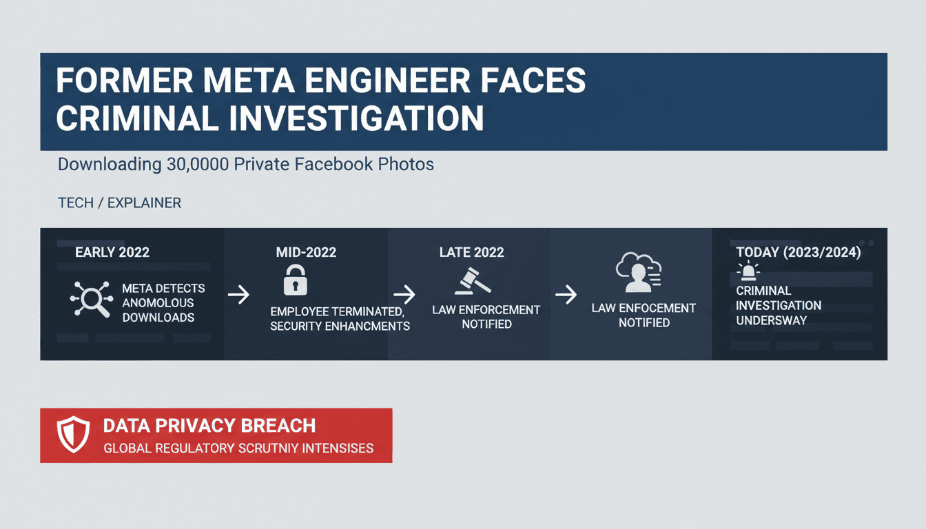 Former Meta Engineer Faces Criminal Investigation for Downloading 30,000 Private Facebook Photos