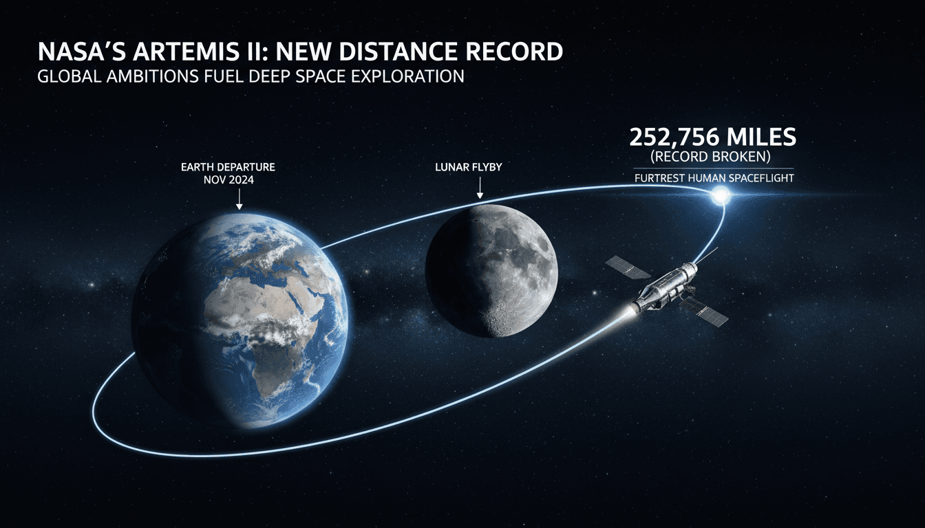 NASA's Artemis II Crew Sets New Distance Record for Human Spaceflight During Lunar Mission