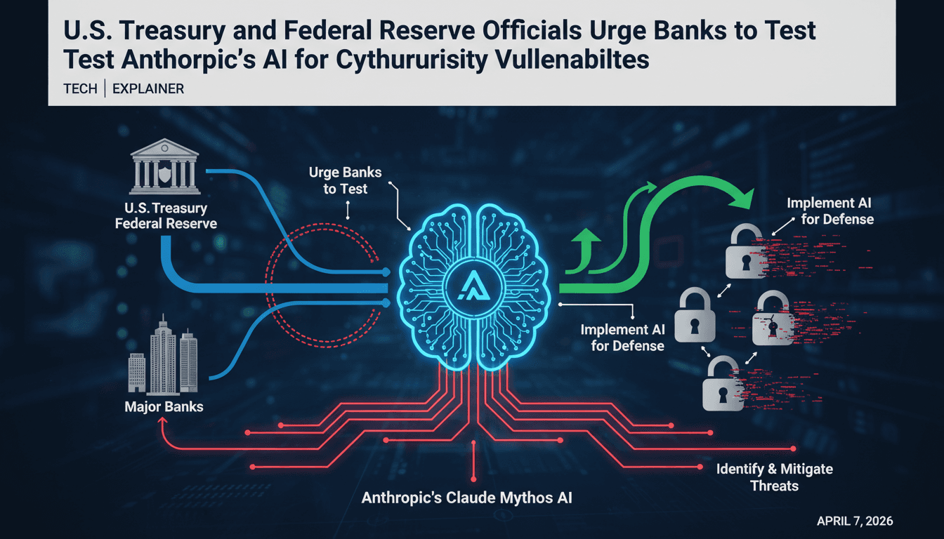 U.S. Treasury and Federal Reserve Officials Urge Banks to Test Anthropic's AI for Cybersecurity Vulnerabilities