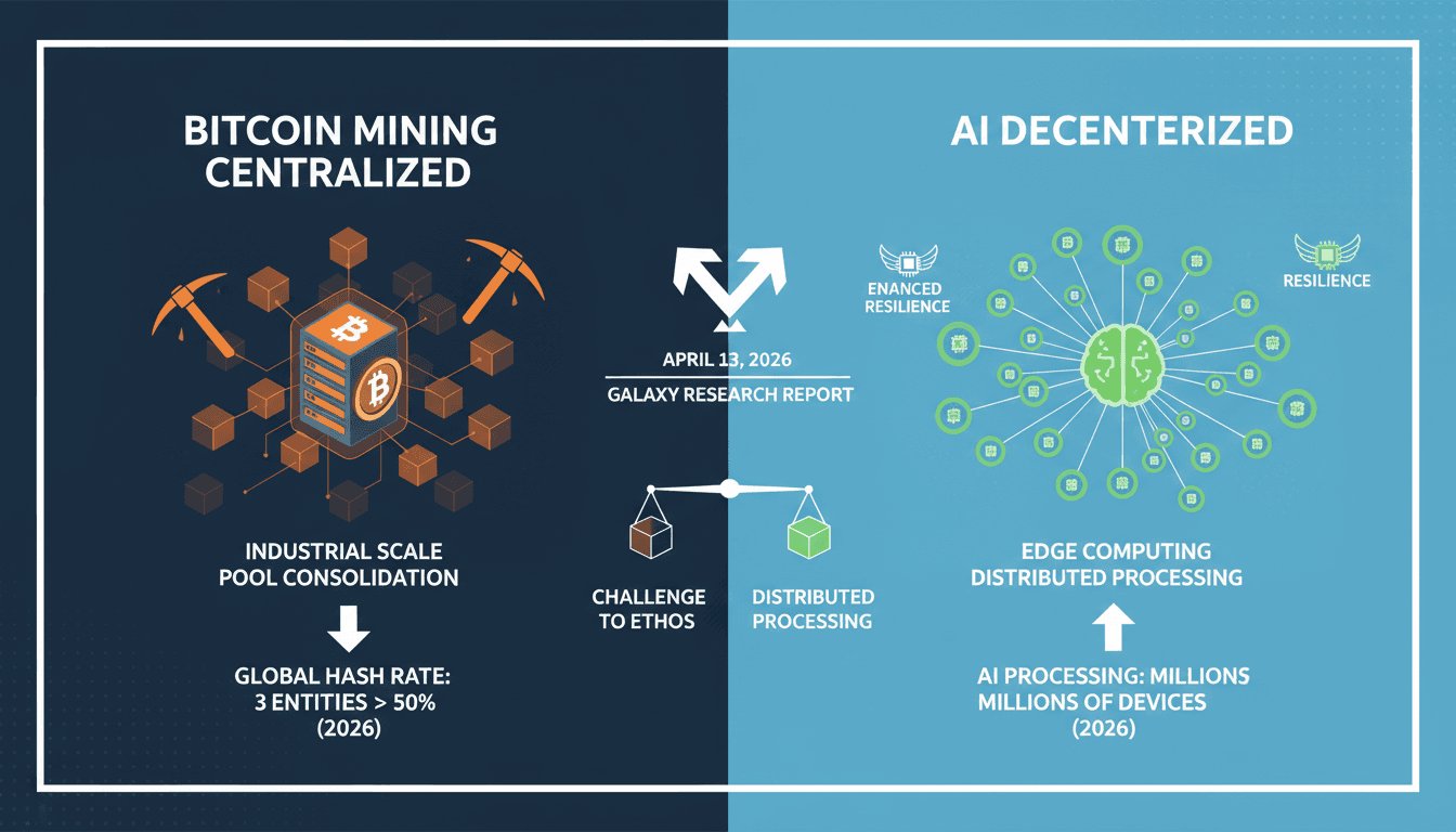 Bitcoin Mining and AI Diverge on Decentralization Trajectories