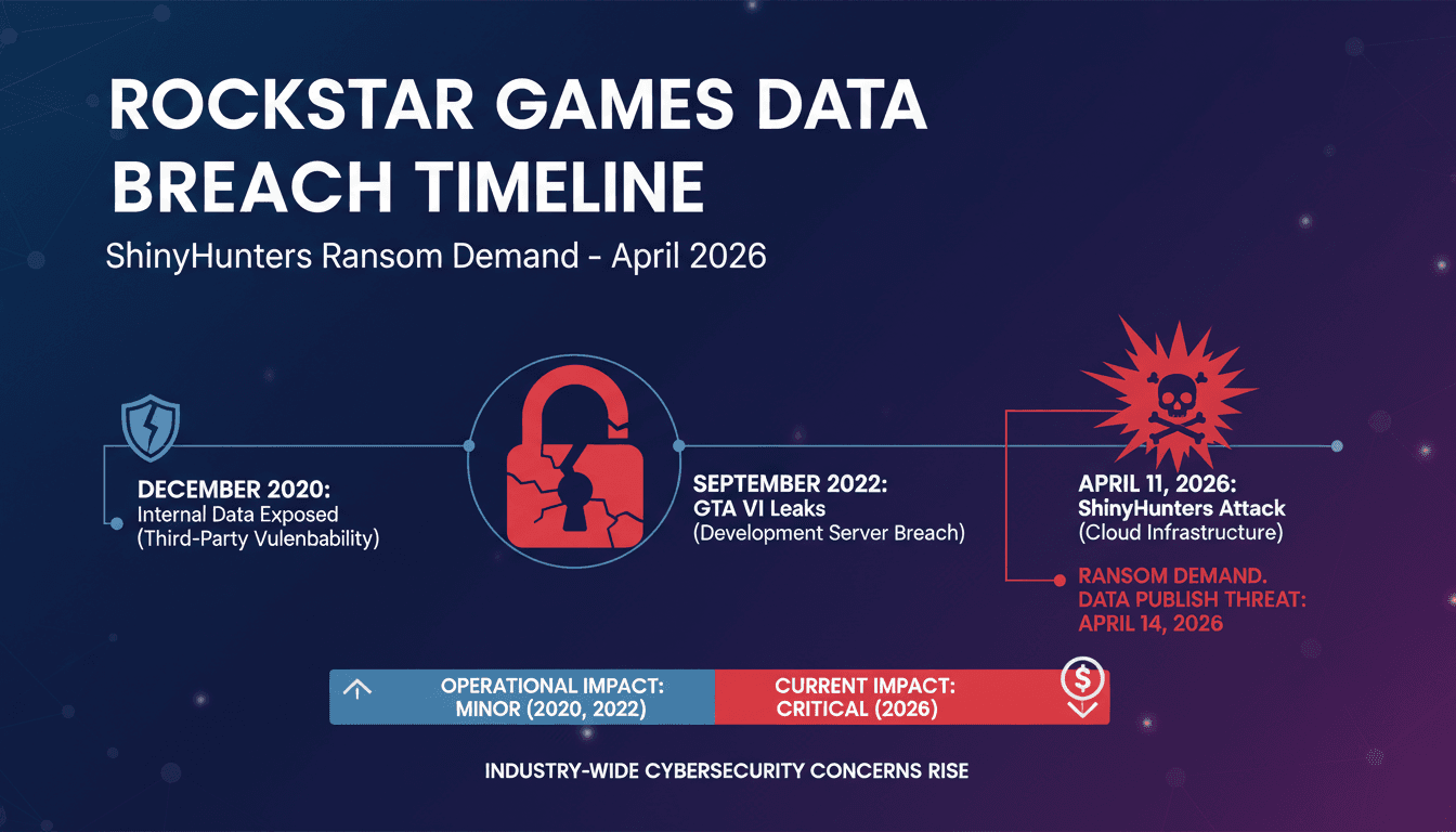 Rockstar Games Confirms Data Breach by ShinyHunters with Ransom Demands
