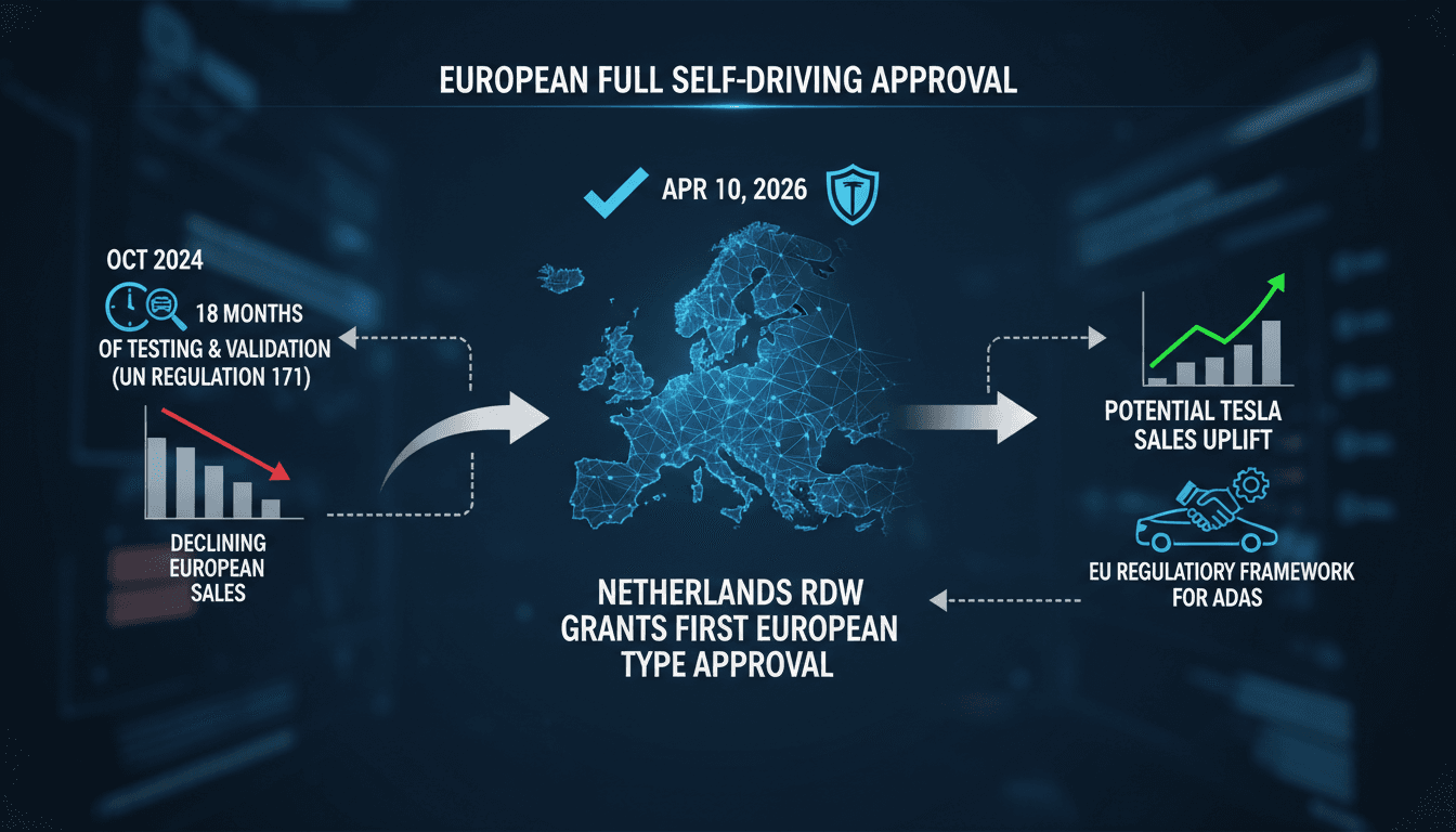 Netherlands Grants First European Type Approval for Tesla Full Self-Driving Software