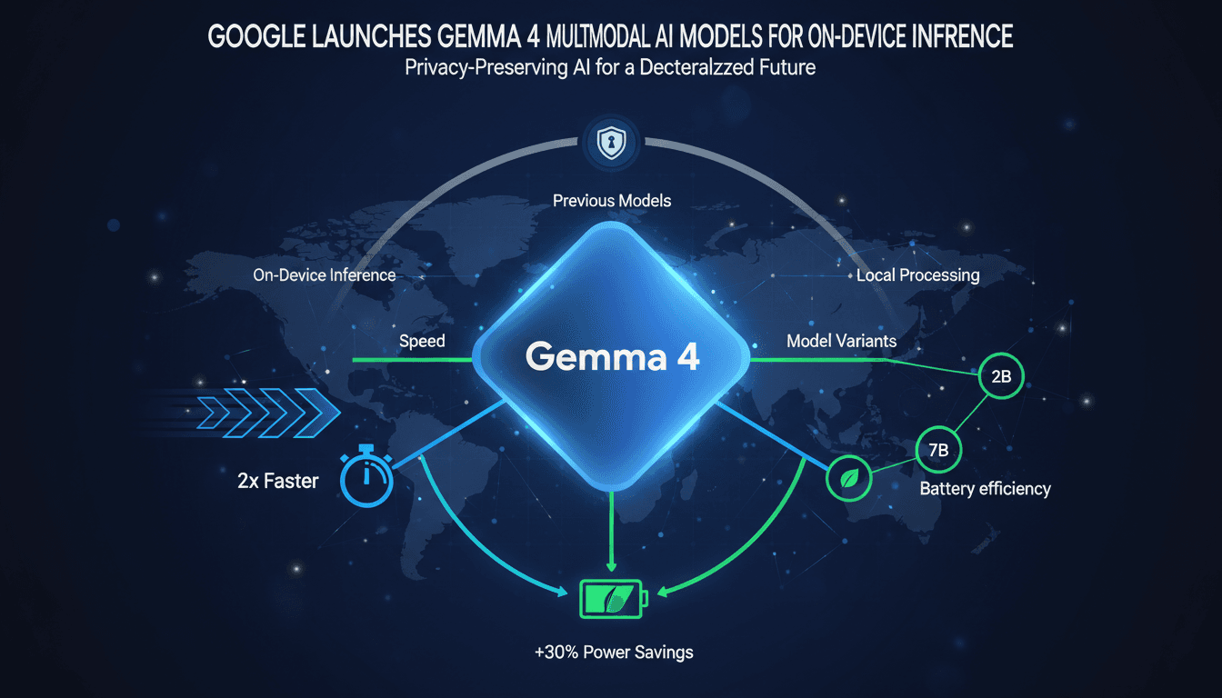 Google launches Gemma 4 multimodal AI models for on-device inference