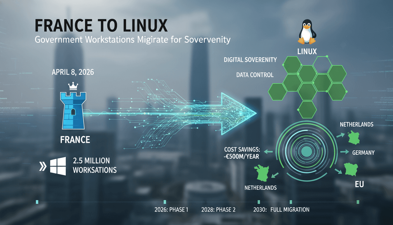 France to Migrate 2.5 Million Government Workstations from Windows to Linux