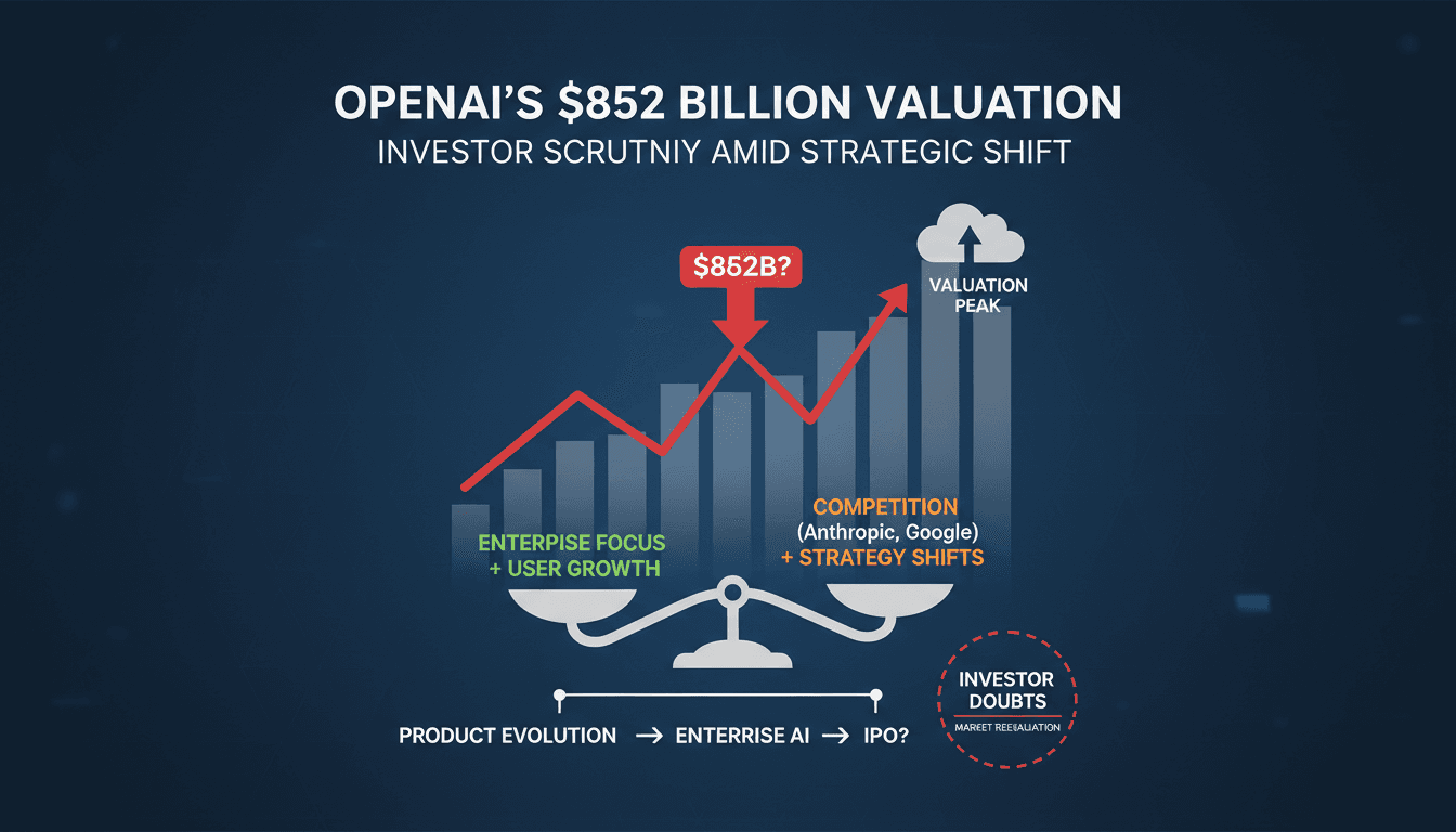 OpenAI's $852 Billion Valuation Under Investor Scrutiny Amid Strategic Shift