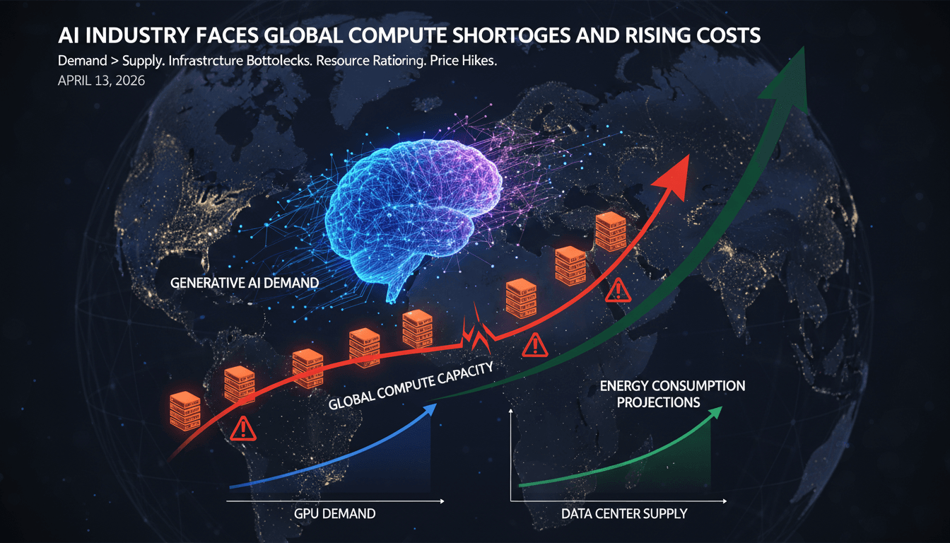 AI Industry Faces Global Compute Shortages and Rising Costs