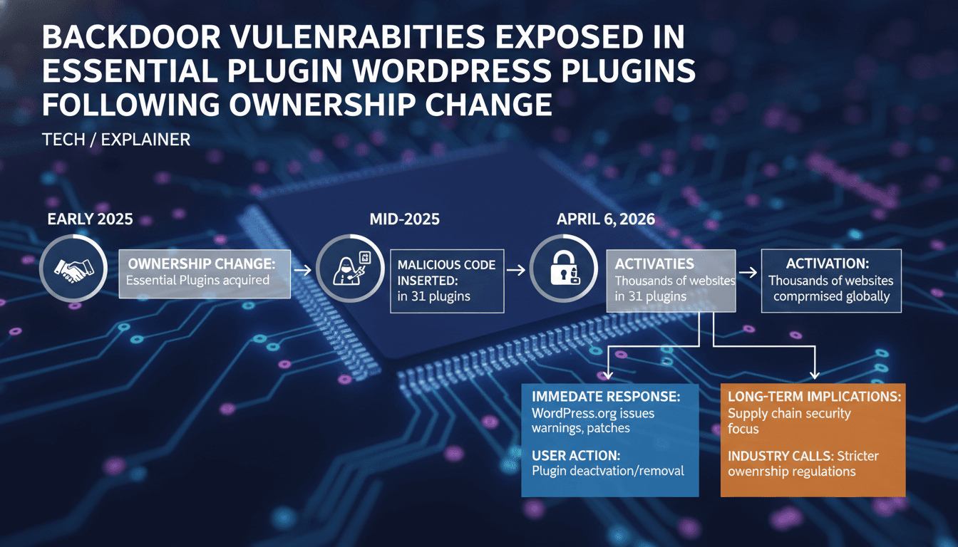 Backdoor Vulnerabilities Exposed in Essential Plugin WordPress Plugins Following Ownership Change