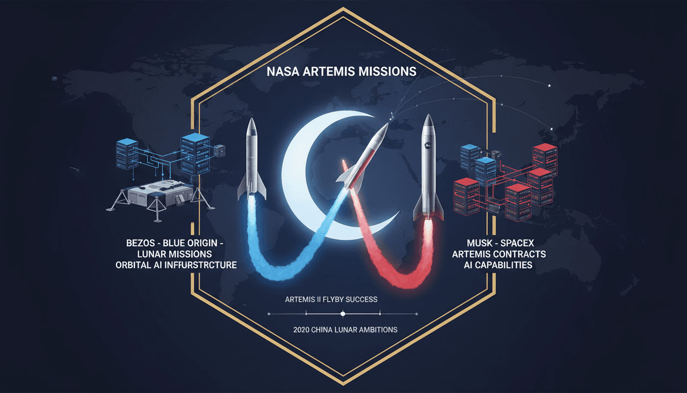 Bezos and Musk Intensify Competition for NASA's Artemis Lunar Missions and AI Infrastructure