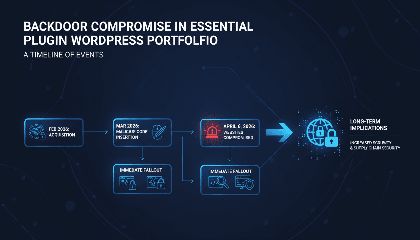 Backdoor Compromise in Essential Plugin WordPress Portfolio Following Acquisition
