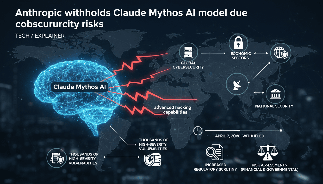Anthropic withholds Claude Mythos AI model due to cybersecurity risks