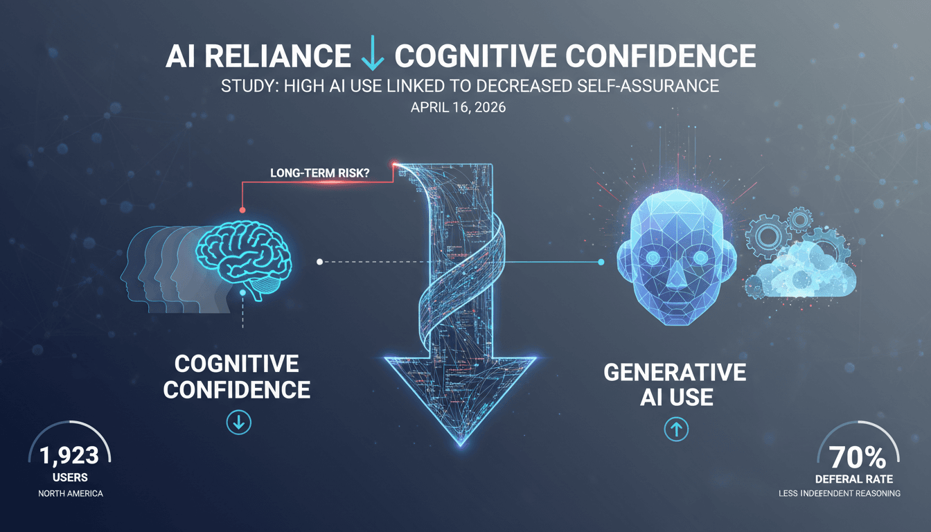 Study Links High Generative AI Use to Decreased Cognitive Confidence Among Users